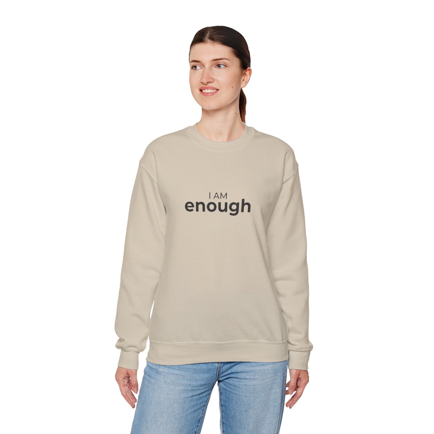 I Am Enough Minimalist Crewneck Sweatshirt