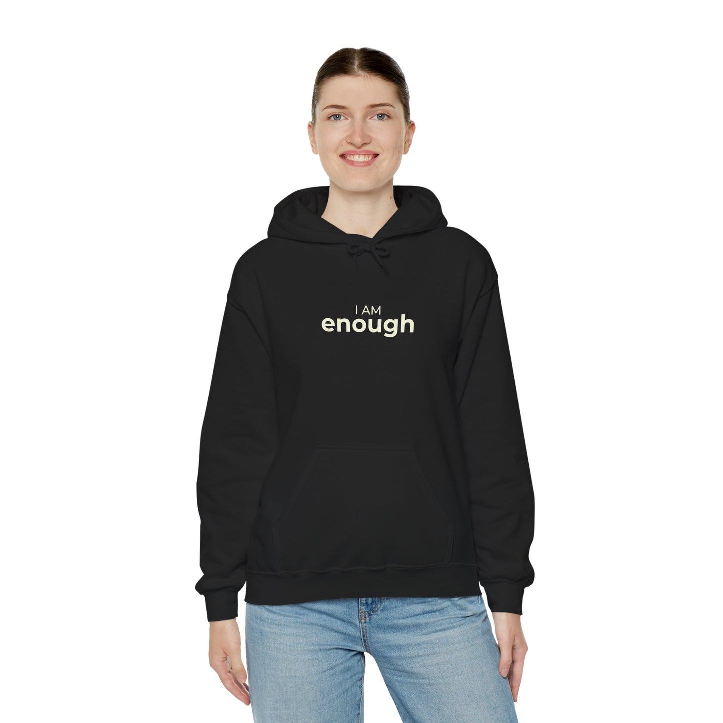 I Am Enough Minimalist Self Love Hoodie