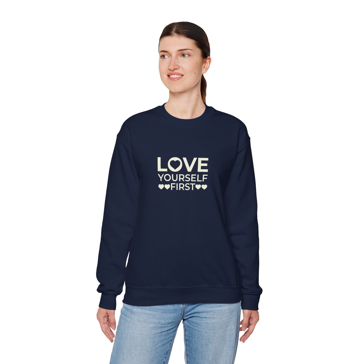 Love Yourself First Minimalist Crewneck Sweatshirt