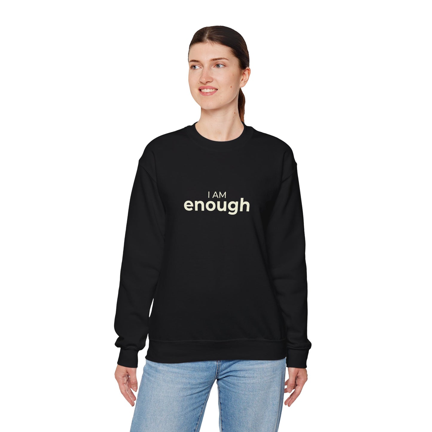 I Am Enough Minimalist Crewneck Sweatshirt
