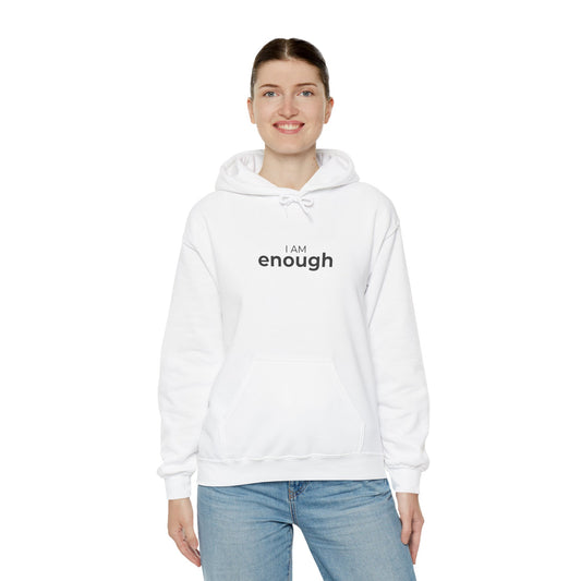 I Am Enough Minimalist Self Love Hoodie